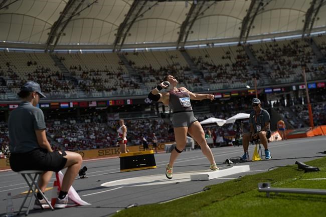 Canada's Mitton earns silver in women's shot put at World Athletics Championships | iNFOnews.ca