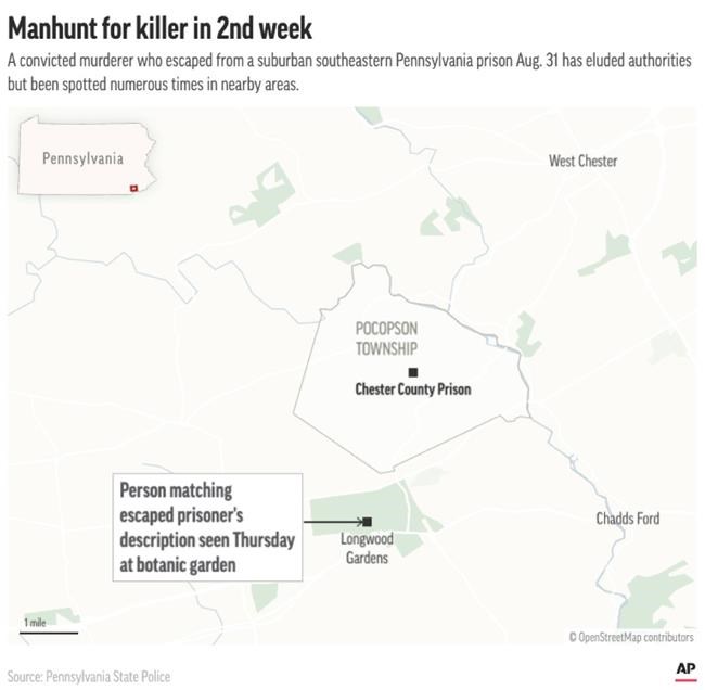 Fugitive killer eludes Pennsylvania police for eighth day as wary residents keep a watchful eye | iNFOnews.ca
