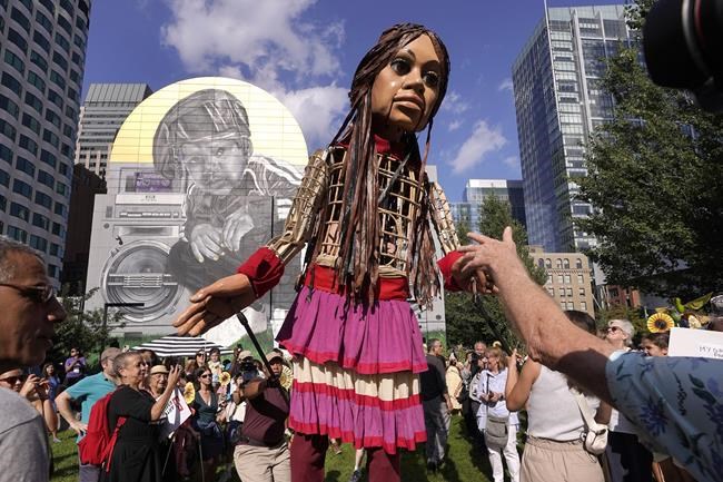 Little Amal, a 12-foot puppet of a Syrian refugee, began its journey across the US in Boston | iNFOnews.ca Little Amal, a 12-foot puppet of a Syrian refugee, began its journey across the US in Boston | iNFOnews.ca