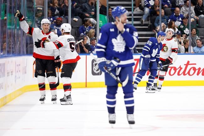 Jakob Chychrun scores twice, Senators beat Maple Leafs in overtime | iNFOnews.ca