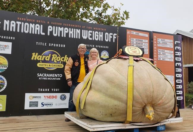 B.C. man takes one-tonne pumpkin on road trip to win California weigh-off | iNFOnews.ca