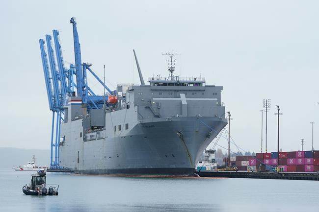 Protesters calling for Gaza cease-fire block road at Tacoma port while military cargo ship docks | iNFOnews.ca