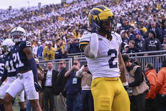 Without Jim Harbaugh, No. 2 Michigan grinds past No. 9 Penn State with 32 straight runs in 24-15 win | iNFOnews.ca
