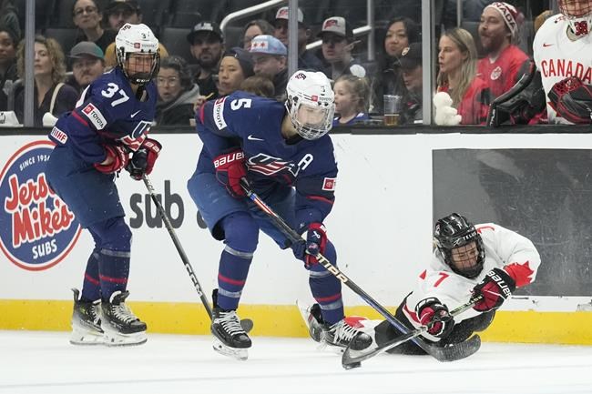 Hughes scores 2, leads U.S. women's hockey team to 5-2 win over Canada in Rivalry Series | iNFOnews.ca Hughes scores 2, leads U.S. women's hockey team to 5-2 win over Canada in Rivalry Series | iNFOnews.ca