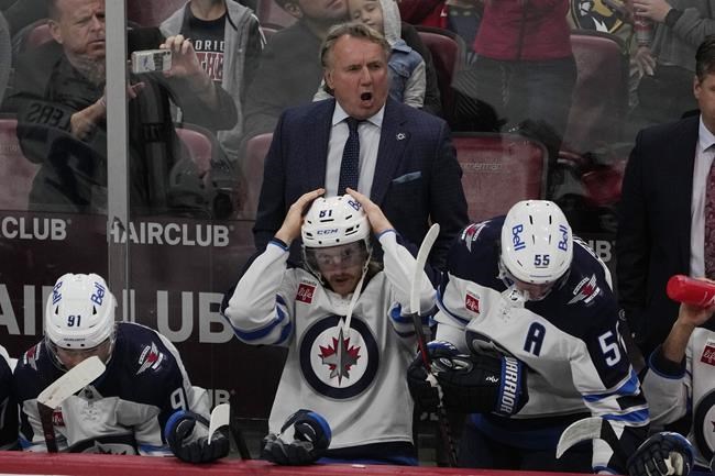 Hellebuyck gets shutout in Bowness' return, Winnipeg blanks Florida 3-0 | iNFOnews.ca