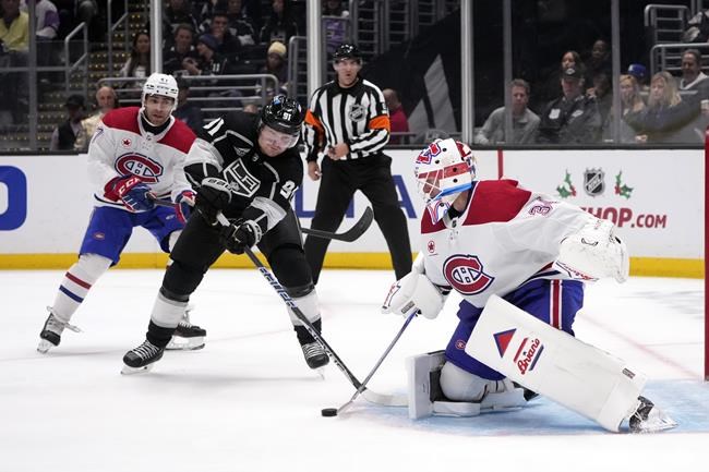 Moore scores 2 goals, Copley gets shutout, Kings rout Canadiens 4-0 for their 5th straight win | iNFOnews.ca