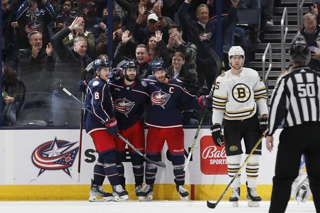 NHL roundup: Blue Jackets win 5-2 as Bruins lose three in a row | iNFOnews.ca NHL roundup: Blue Jackets win 5-2 as Bruins lose three in a row | iNFOnews.ca