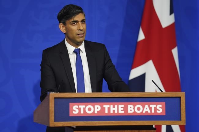 Facing a Conservative revolt, UK leader Sunak says judges won't stop him sending migrants to Rwanda | iNFOnews.ca