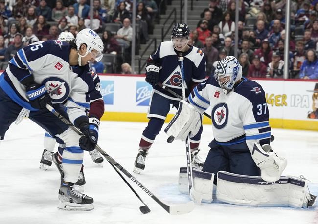Connor Hellebuyck's 250th career win helps Jets to a 4-2 victory over Avalanche | iNFOnews.ca
