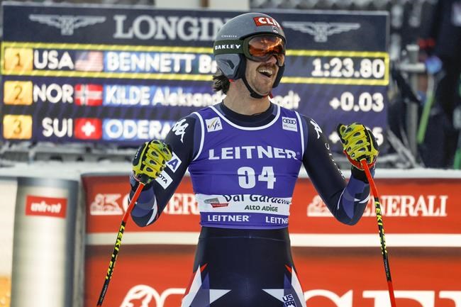 American skier Bennett surprises favorites Kilde, Odermatt to win Val Gardena downhill again | iNFOnews.ca