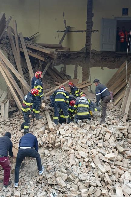 1 dead, 3 injured after boarding school partially collapses in central Romania | iNFOnews.ca
