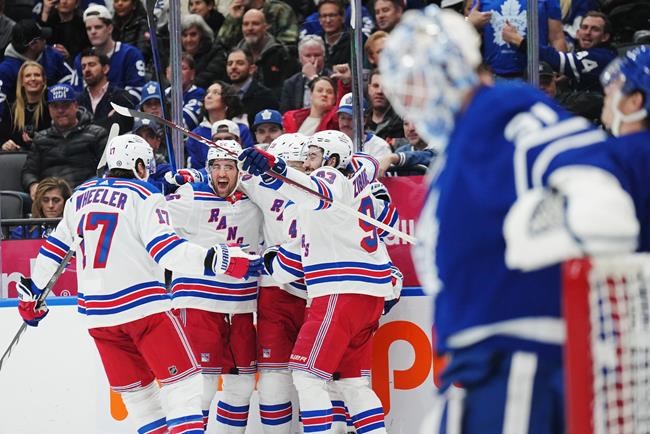 Matthews retakes NHL goal lead, but Maple Leafs fall to Rangers in 'fluky' loss | iNFOnews.ca