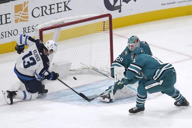 Jets beat Sharks 2-1 to extend points streak to franchise-record 10 games | iNFOnews.ca
