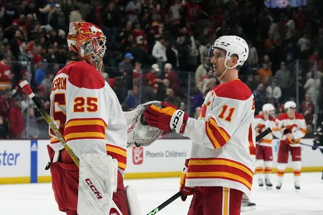 Yegor Sharangovich has 2nd career hat trick, Flames beat Coyotes 6-2 | iNFOnews.ca