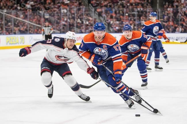 Oilers win 14th in a row with 4-1 decision over Blue Jackets | iNFOnews.ca