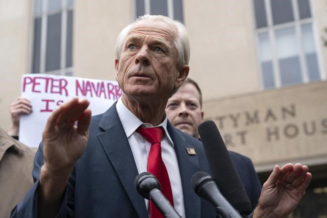 Judge denies Peter Navarro's bid to remain out of prison while appealing contempt of Congress case | iNFOnews.ca