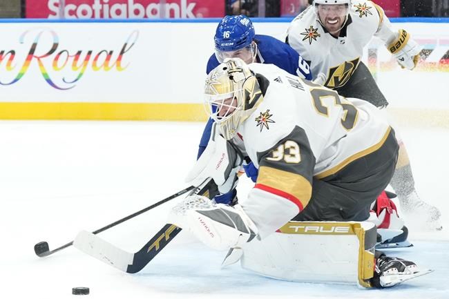 Keefe ejected late as Knights down Leafs 6-2 to snap Toronto's seven-game win streak | iNFOnews.ca