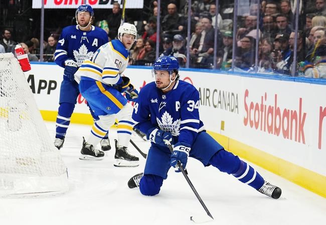 Matthews scores NHL-leading 54th goal, Samsonov shines as Leafs down Sabres 2-1 in OT | iNFOnews.ca Matthews scores NHL-leading 54th goal, Samsonov shines as Leafs down Sabres 2-1 in OT | iNFOnews.ca