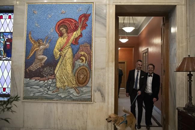 A Greek novelist and a lawyer are the first same-sex couple to wed at Athens city hall | iNFOnews.ca A Greek novelist and a lawyer are the first same-sex couple to wed at Athens city hall | iNFOnews.ca
