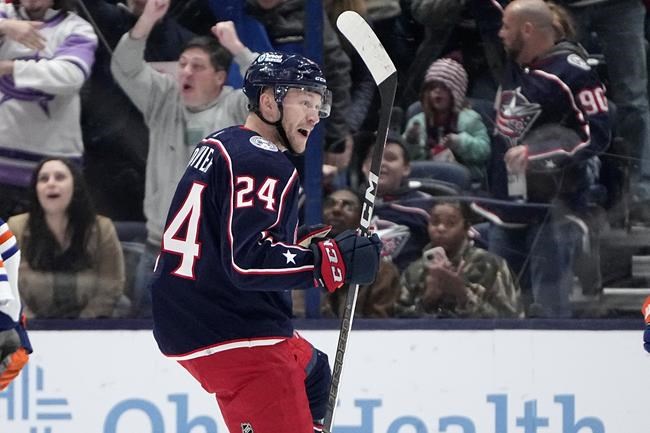 Blue Jackets beat Oilers 4-2 as McDavid gets 100th point of season for Edmonton | iNFOnews.ca