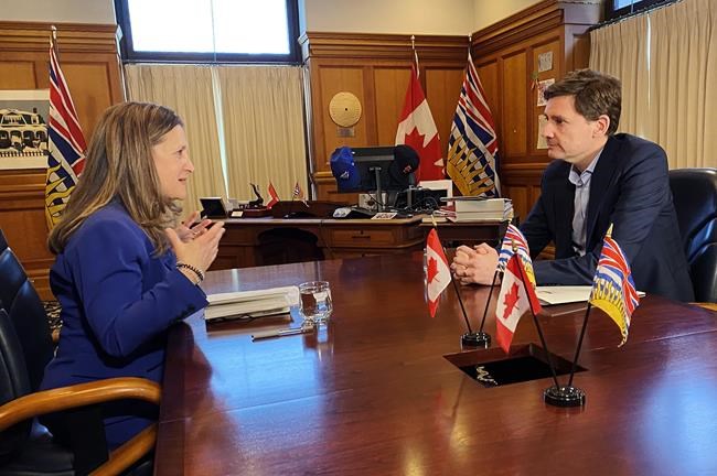 Freeland says 'housing, housing, housing' on agenda with meetings with B.C. premier | iNFOnews.ca Freeland says 'housing, housing, housing' on agenda with meetings with B.C. premier | iNFOnews.ca