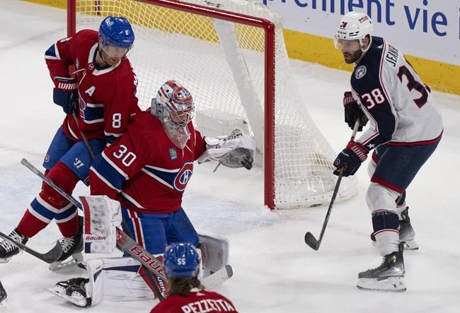 Cayden Primeau earns 41-save shutout as Canadiens blank Blue Jackets 3-0 | iNFOnews.ca Cayden Primeau earns 41-save shutout as Canadiens blank Blue Jackets 3-0 | iNFOnews.ca