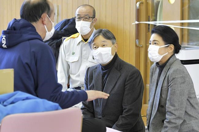 Japanese emperor and empress visit towns hit by Jan. 1 quake and console thousands of homeless | iNFOnews.ca