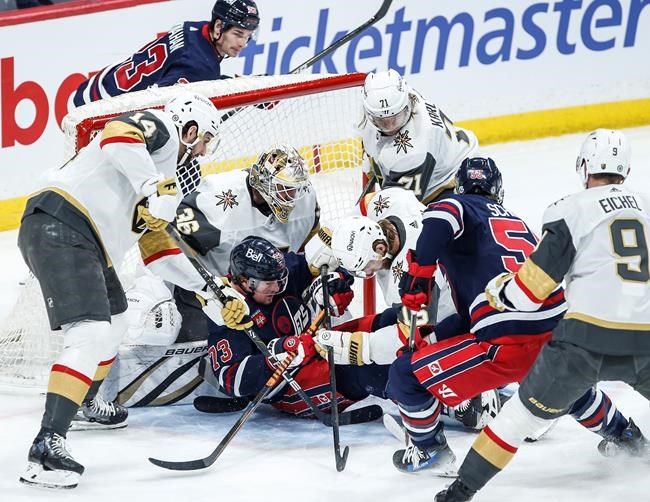 Barbashev helps Knights beat skidding Jets 4-1 | iNFOnews.ca Barbashev helps Knights beat skidding Jets 4-1 | iNFOnews.ca