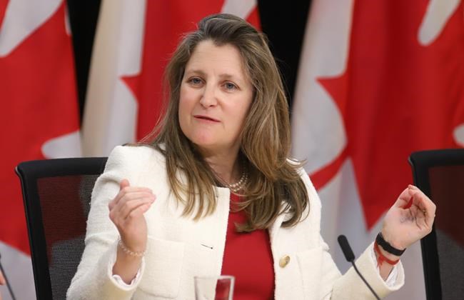 Freeland doesn't rule out new taxes on wealthy or corporate Canada in upcoming budget | iNFOnews.ca