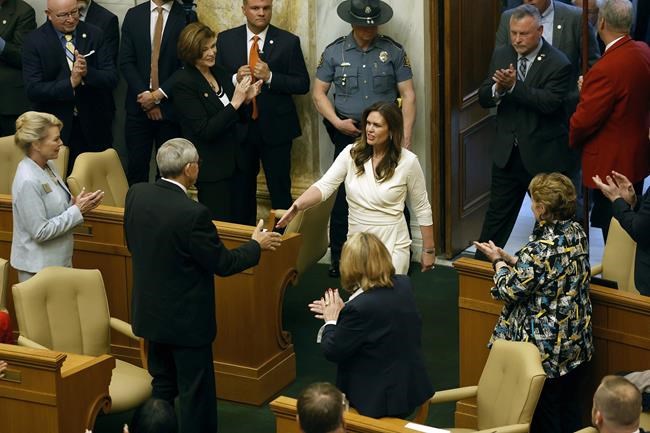 Arkansas Gov. Sarah Huckabee Sanders urges lawmakers to pass budget as session kicks off | iNFOnews.ca Arkansas Gov. Sarah Huckabee Sanders urges lawmakers to pass budget as session kicks off | iNFOnews.ca