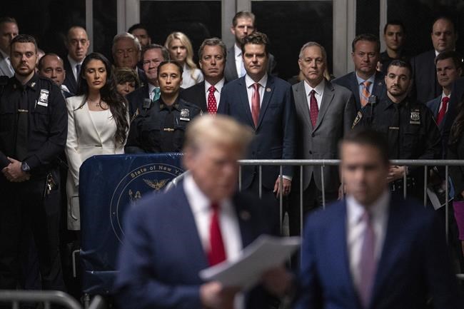 Matt Gaetz evokes 'standing by' language adopted by Proud Boys as he attends court with Donald Trump | iNFOnews.ca Matt Gaetz evokes 'standing by' language adopted by Proud Boys as he attends court with Donald Trump | iNFOnews.ca
