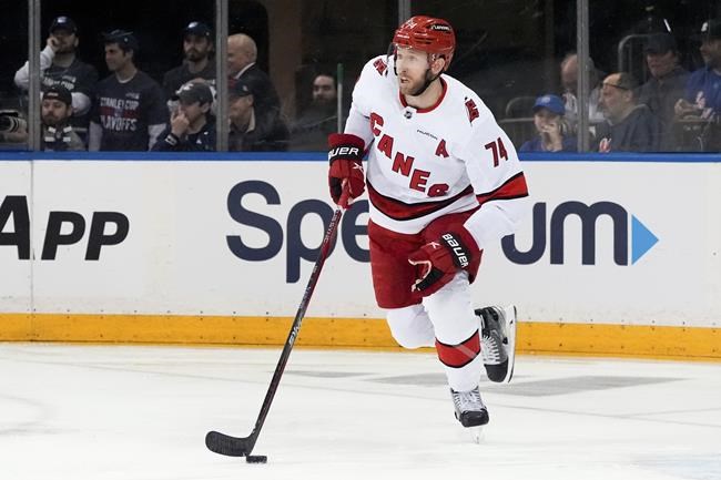 Hurricanes defenceman Slavin wins second Lady Byng Trophy | iNFOnews.ca