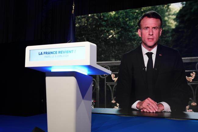 French President Macron calls a snap legislative election after defeat in EU vote | iNFOnews.ca
