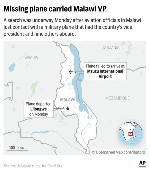Soldiers in Malawi search for missing military plane carrying vice president and former first lady | iNFOnews.ca Soldiers in Malawi search for missing military plane carrying vice president and former first lady | iNFOnews.ca