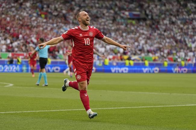 Eriksen scores in Denmark's 1-1 draw with Slovenia at Euro 2024, 3 years after his onfield collapse | iNFOnews.ca