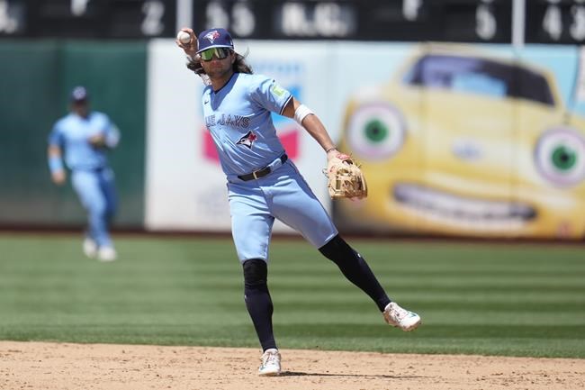 Blue Jays shortstop Bo Bichette scratched from lineup against Astros because of forearm bruise | iNFOnews.ca Blue Jays shortstop Bo Bichette scratched from lineup against Astros because of forearm bruise | iNFOnews.ca