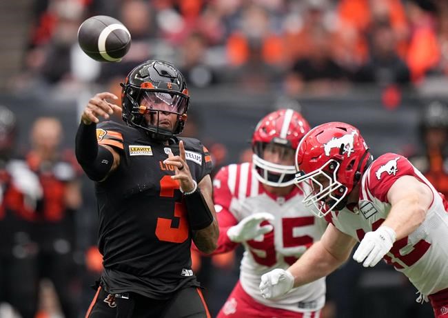 B.C. Lions quarterback Vernon Adams Jr. named CFL's top offensive player | iNFOnews.ca