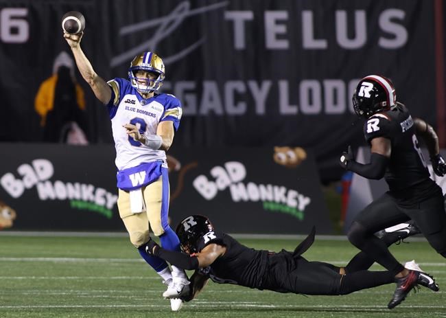 Collaros, Bombers look to snap dismal start to 2024 CFL season | iNFOnews.ca