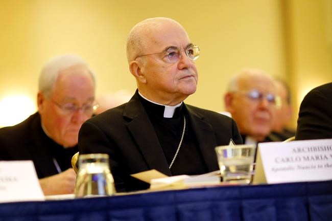 The former nuncio to the US says he faces schism charges from the Vatican | iNFOnews.ca