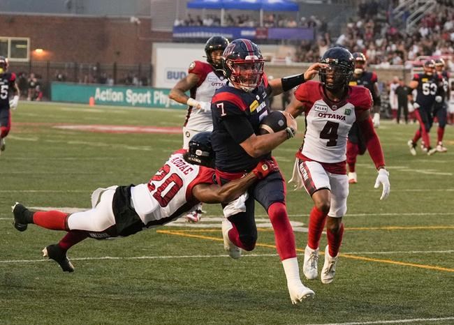 Alouettes crush Redblacks 47-21 after unveiling Grey Cup championship banner | iNFOnews.ca