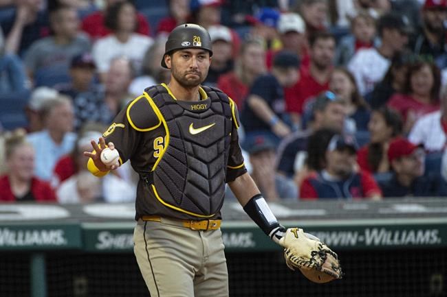 Padres catcher Kyle Higashioka receives replica medal for grandfather's World War II service | iNFOnews.ca