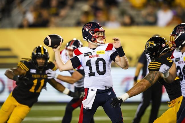 Alexander starts again as Alouettes go for back-to-back wins over Tiger-Cats | iNFOnews.ca