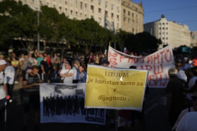 Thousands protest lithium mining in Serbia. Officials say it's a plot against populist president | iNFOnews.ca Thousands protest lithium mining in Serbia. Officials say it's a plot against populist president | iNFOnews.ca