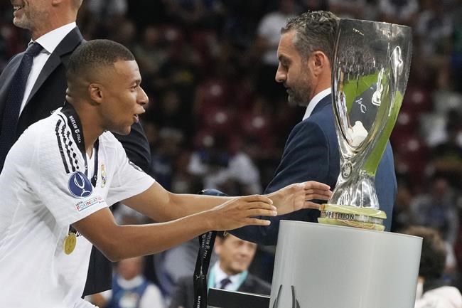 Kylian Mbappé scores on debut for Real Madrid in a 2-0 win over Atalanta in UEFA Super Cup | iNFOnews.ca