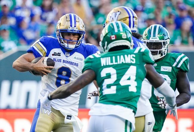 Bombers, Riders carrying 'extra fire' and 'payback' in mind into Banjo Bowl game | iNFOnews.ca Bombers, Riders carrying 'extra fire' and 'payback' in mind into Banjo Bowl game | iNFOnews.ca