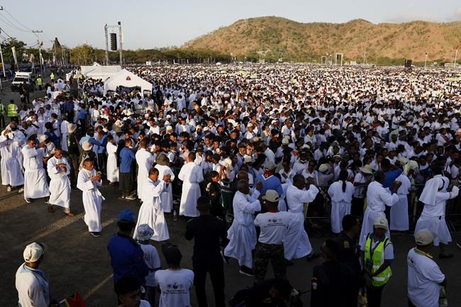 How does the huge crowd for the pope's Mass in East Timor compare to others? | iNFOnews.ca