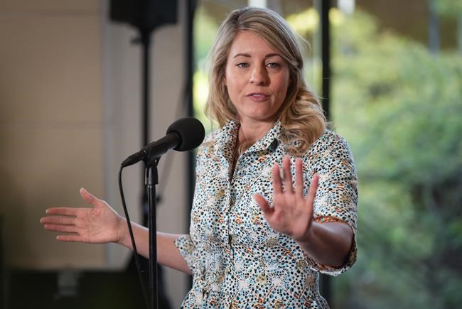 Joly says Canada bars any Canadian-made arms from reaching Gaza | iNFOnews.ca