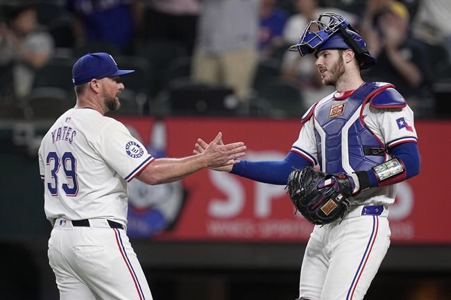 Langford, Heim lead Rangers to wild 13-8 win over Blue Jays | iNFOnews.ca