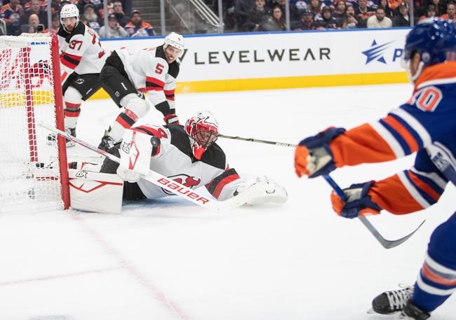 Allen nets shutout as Devils burn Oilers 3-0 | iNFOnews.ca