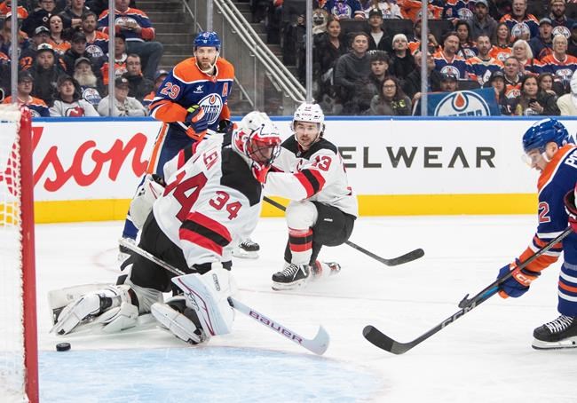 'Incredible' Allen makes 31 saves to help Devils blank Oilers 3-0 | iNFOnews.ca 'Incredible' Allen makes 31 saves to help Devils blank Oilers 3-0 | iNFOnews.ca